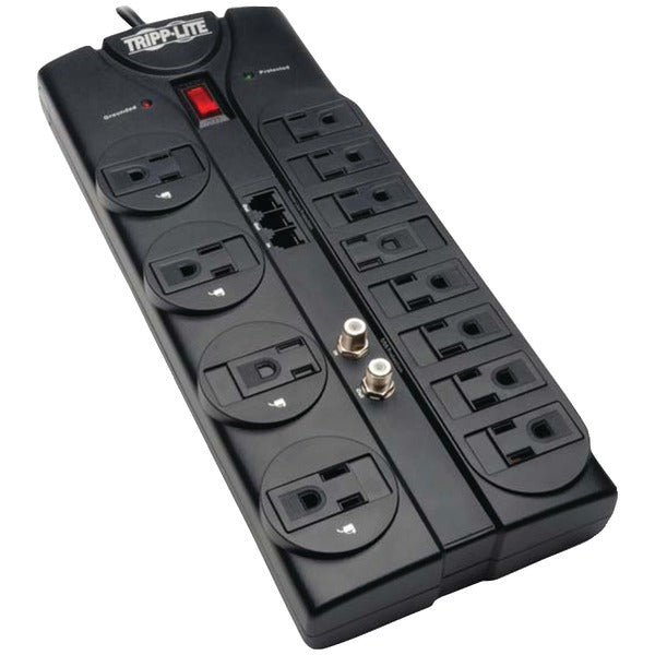Tripp Lite TLP1208TELTV 12 Outlet Surge Protector Coax/Tel Protection 8ft Cord