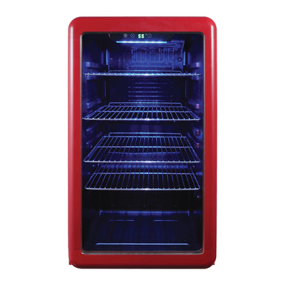 MAGIC CHEF(R) MCB34CHR 3.4Cuft Retro Bev Clr Red