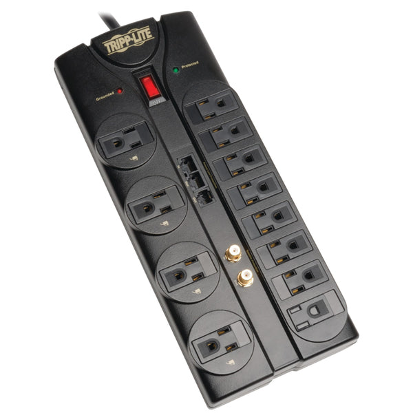 Tripp Lite TLP1208SAT 12 Outlet Surge Protector Coax/Tel Protection